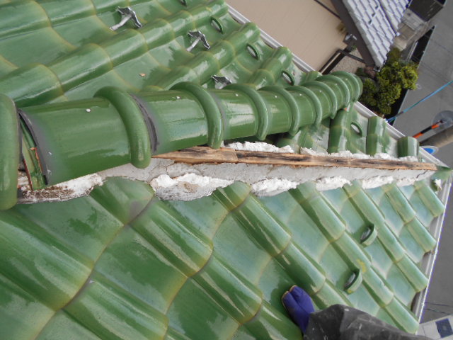 棟瓦屋根現場調査