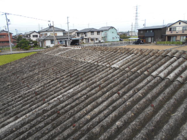 大波スレート屋根現場調査