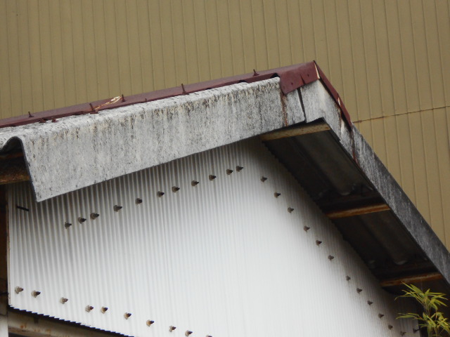 小波スレート屋根現場調査