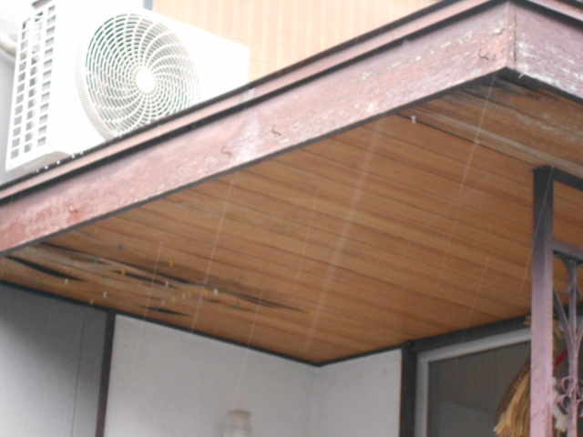 玄関屋根現場調査