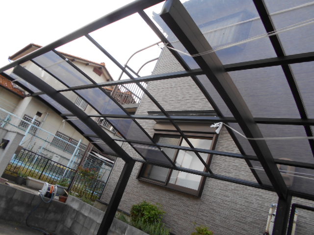 ポリカ飛散現場調査