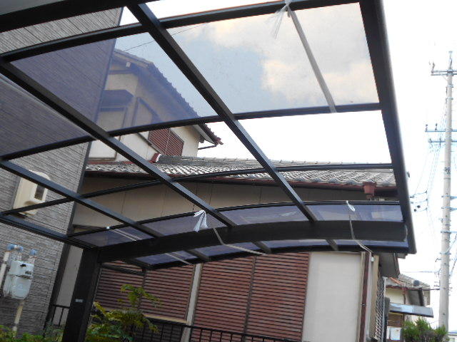 ポリカ飛散現場調査