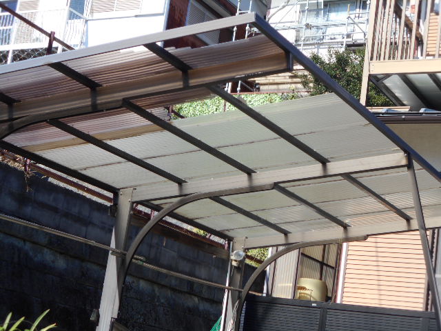 塩ビ波板屋根現場調査