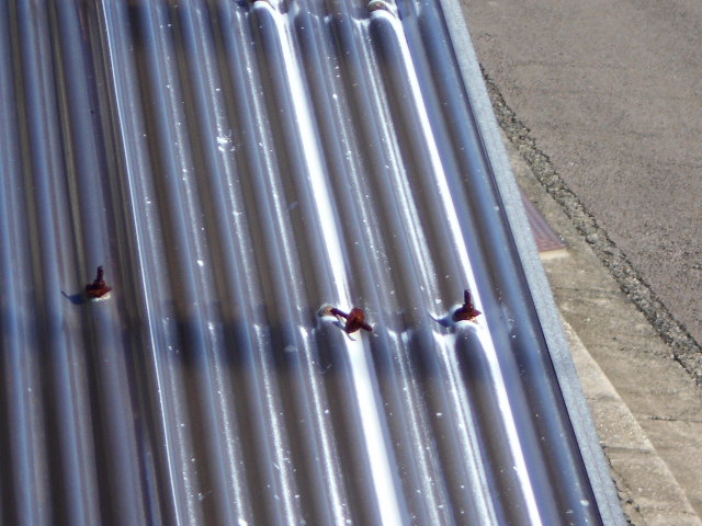 塩ビ波板屋根現場調査