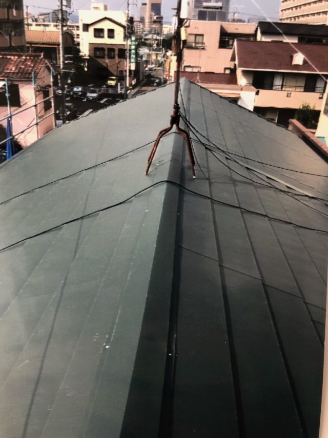 ガルバリウム鋼板　横暖ルーフ　完成