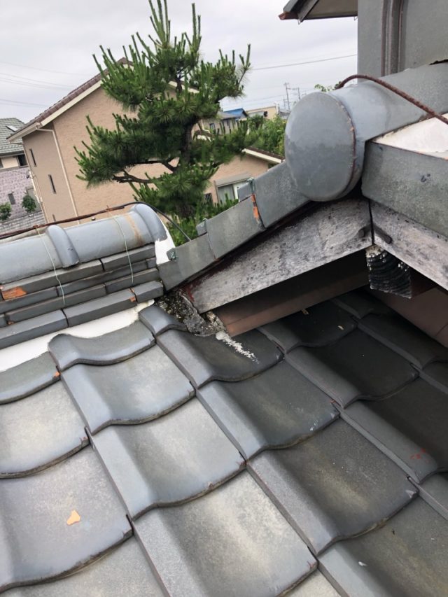 陶器瓦の雨漏り