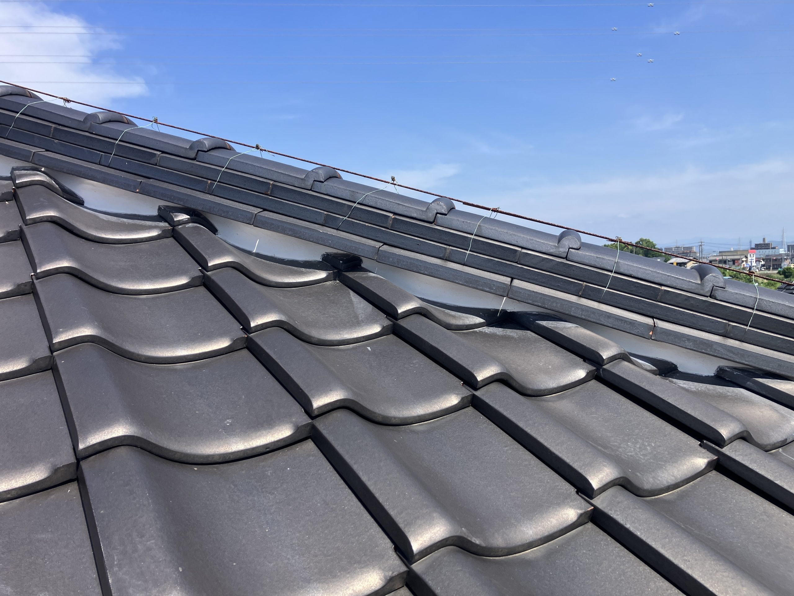 屋根漆喰工事　施工後