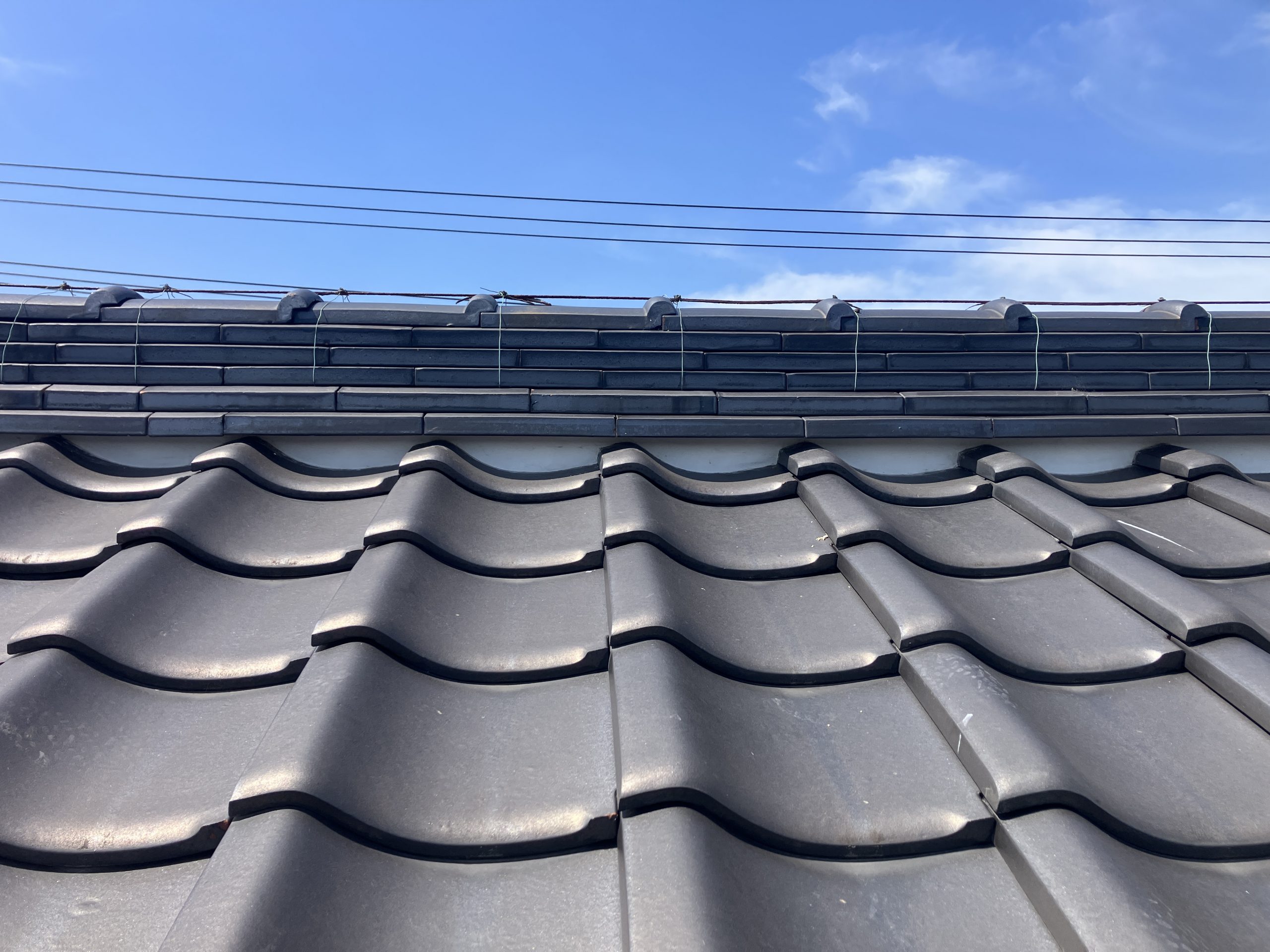 屋根漆喰工事　施工後