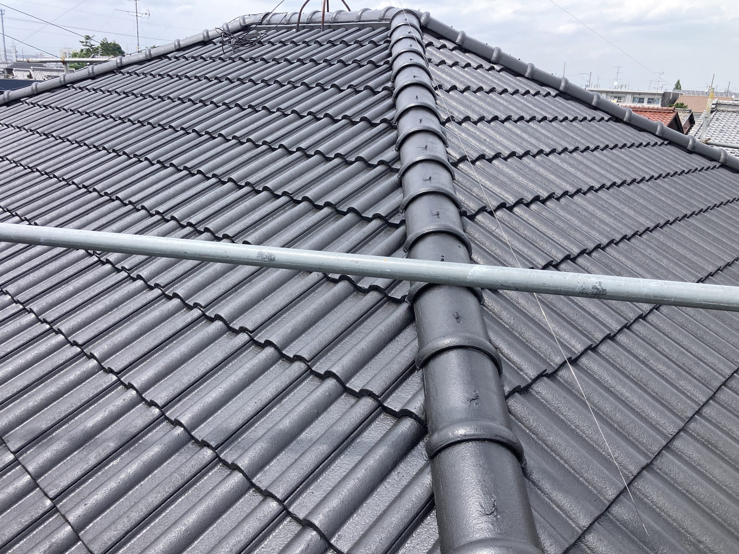 モニエル瓦の塗装工事　施工事例写真の紹介