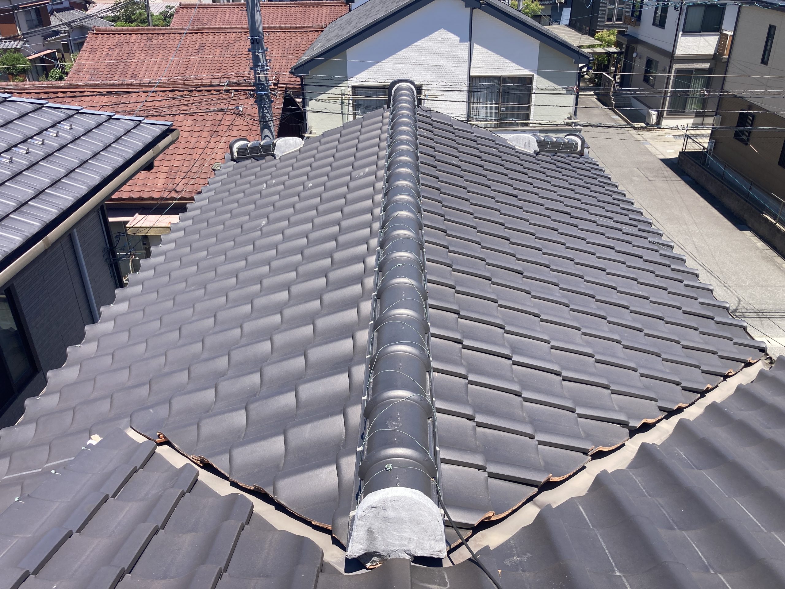 棟瓦および土台の確認