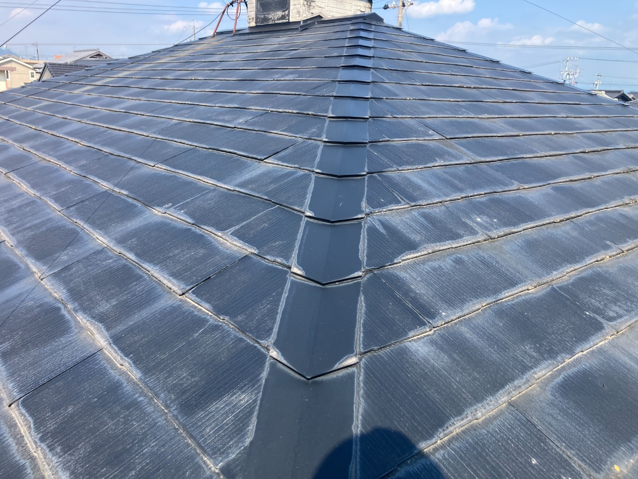 カラーベスト表面の退色と摩耗