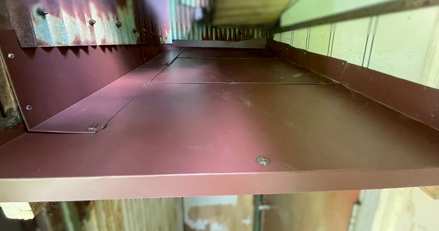 完成した庇上部