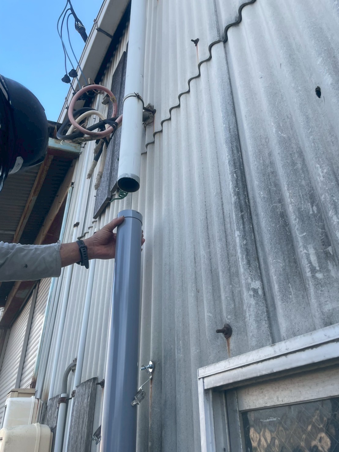 竪樋の部分交換