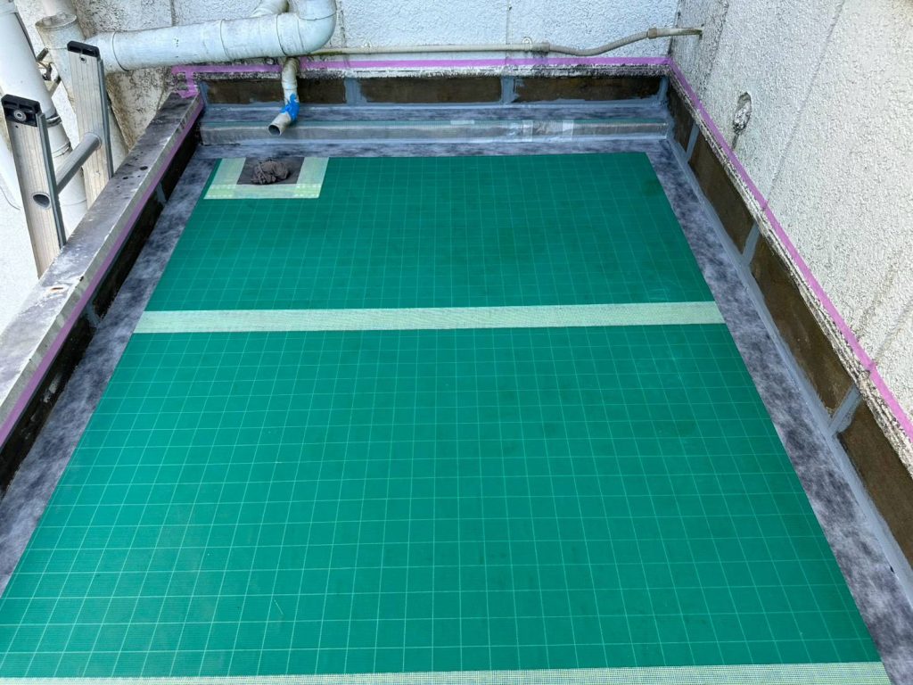 通気緩衝シート敷設