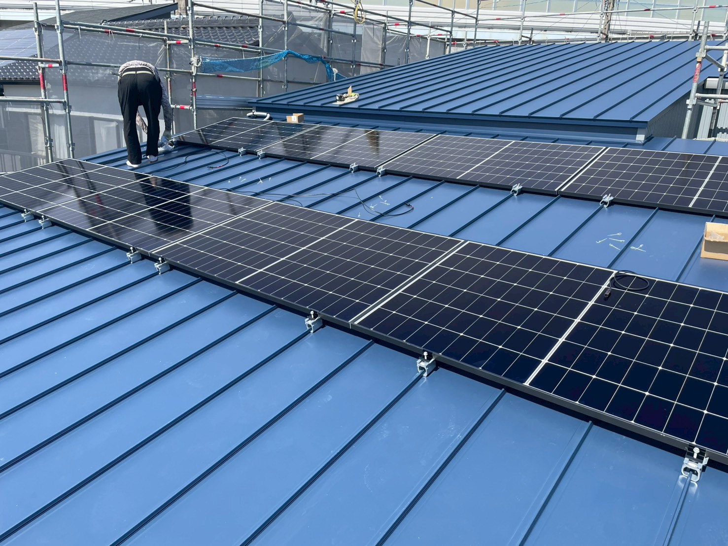 太陽光パネル設置の様子