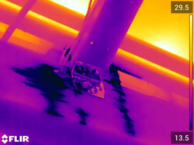 赤外線での漏水確認