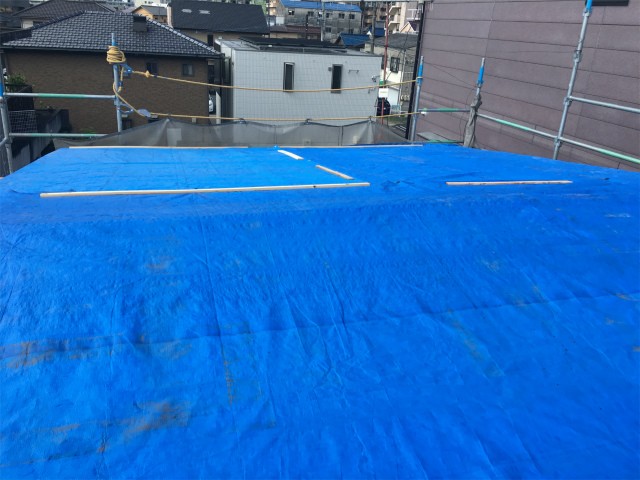 ブルーシート養生