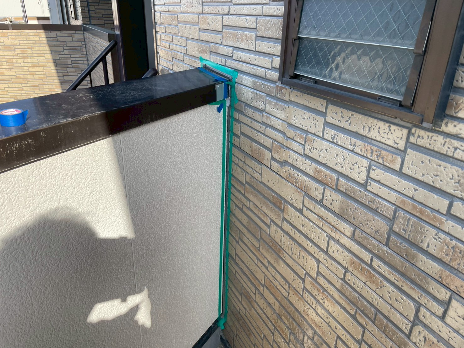 外壁の取り合い部分のコーキング