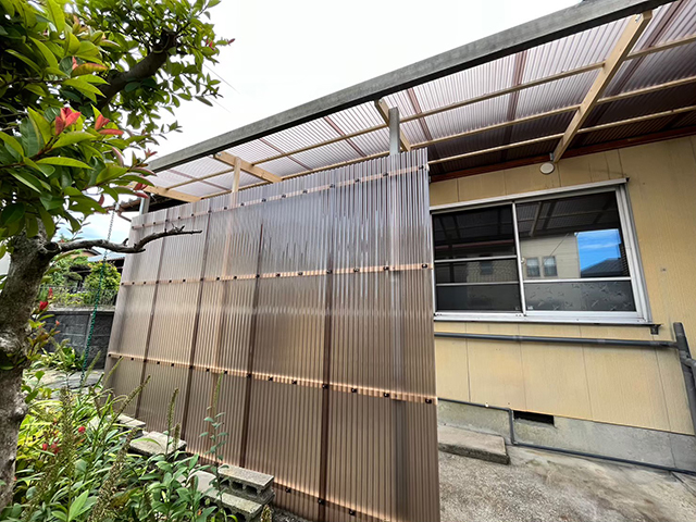 新しくなったガレージ屋根