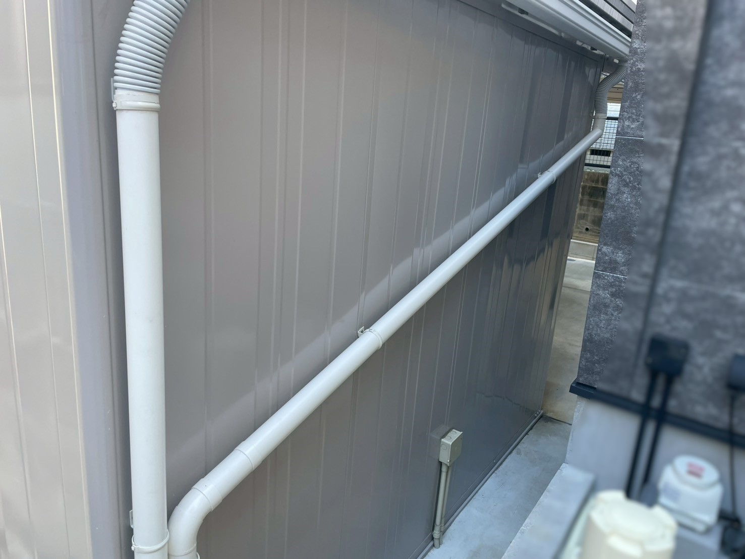 振り替え後の竪樋