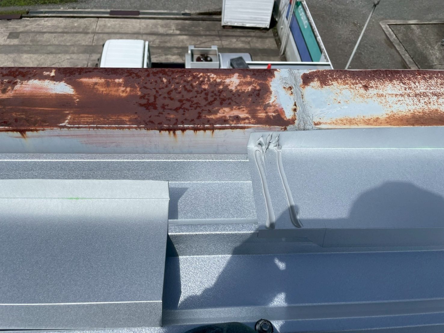 カバー工法　ケラバ板金