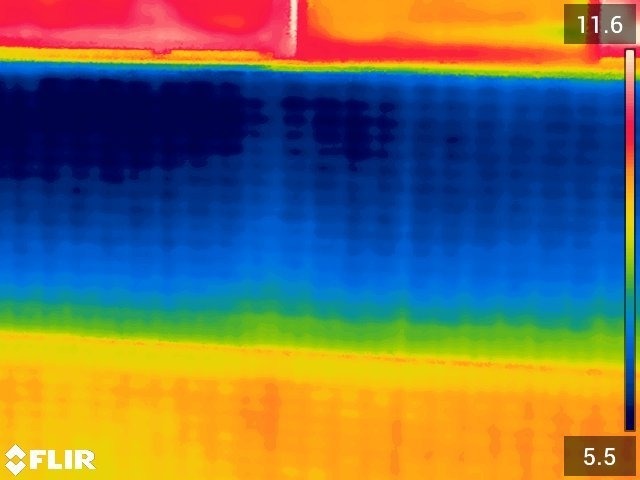 赤外線カメラで撮影した外壁