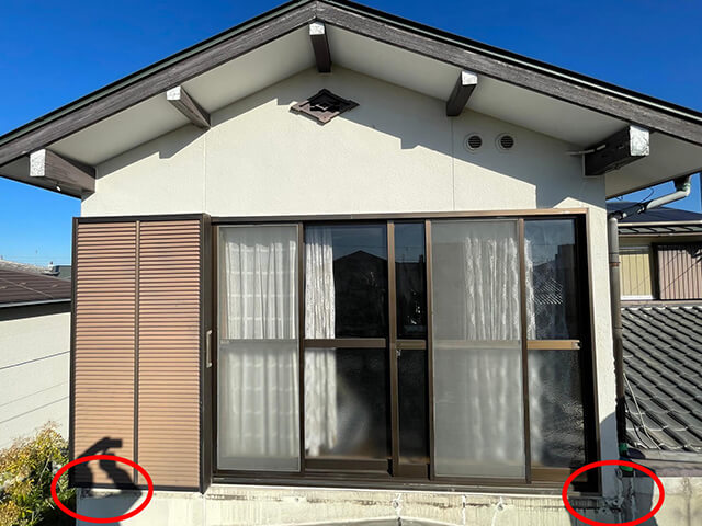 漏水の原因箇所２箇所