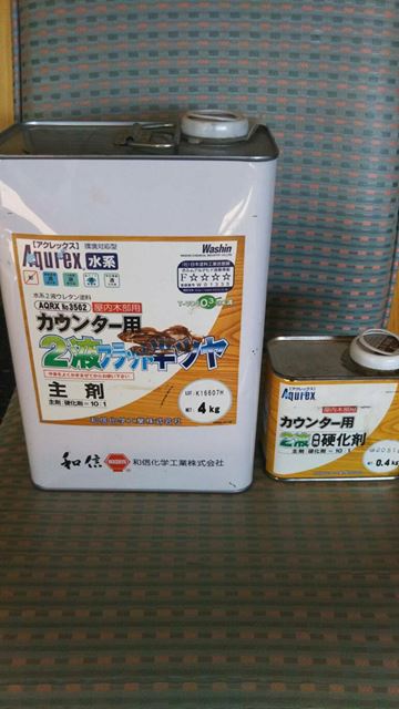 安曇野市穂高　カウンター塗装