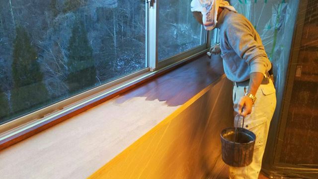 安曇野市穂高　カウンター塗装