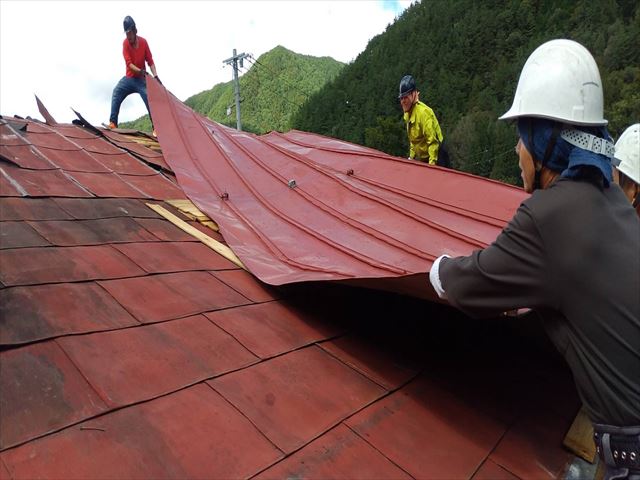 台風被害屋根工事