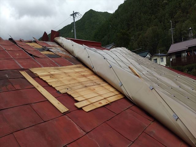 台風被害屋根工事