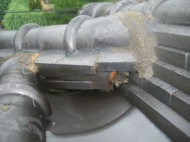 塩尻市T邸瓦積み直し