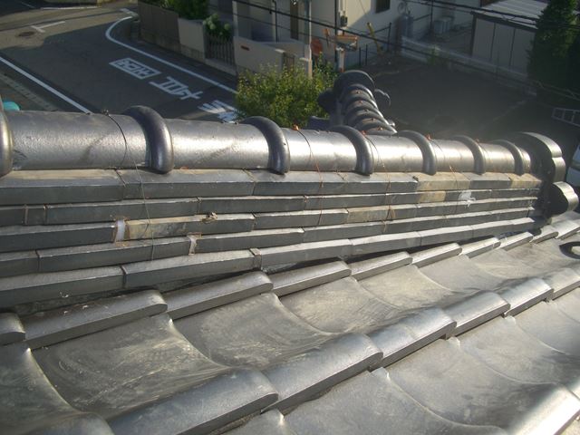 塩尻市T邸瓦積み直し