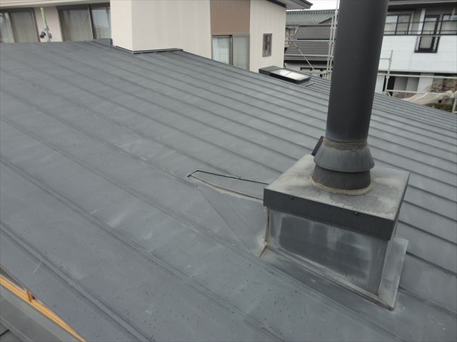 松本市屋根フッ素塗替え施工前