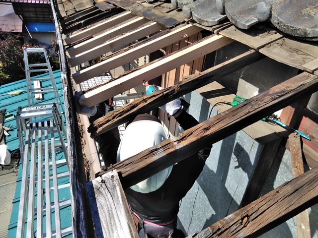 諏訪郡原村台風トタン