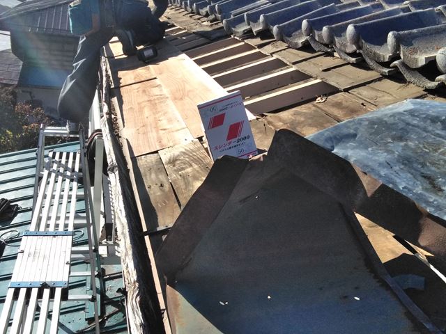 諏訪郡原村台風トタン