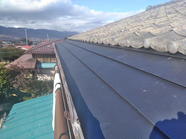 諏訪郡原村台風トタン