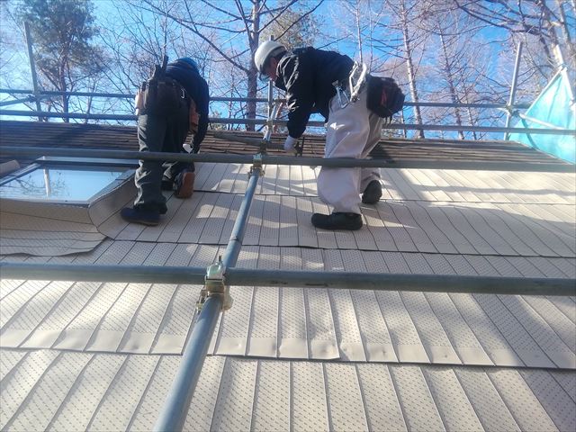 諏訪山荘屋根壁修繕