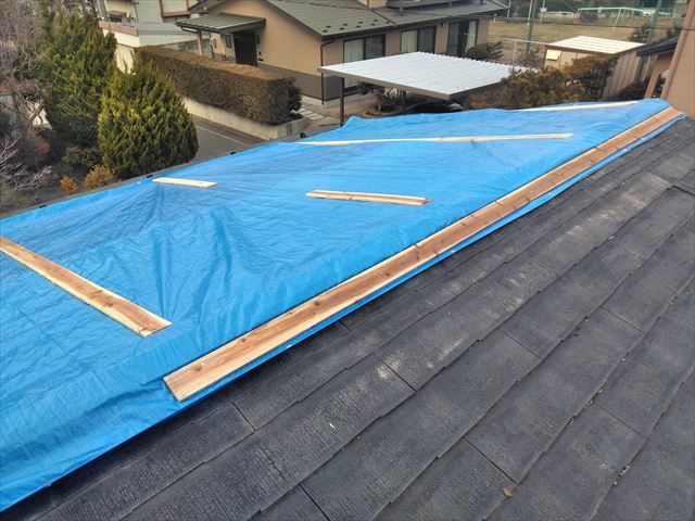 松本市波田K邸屋根葺き替え下見