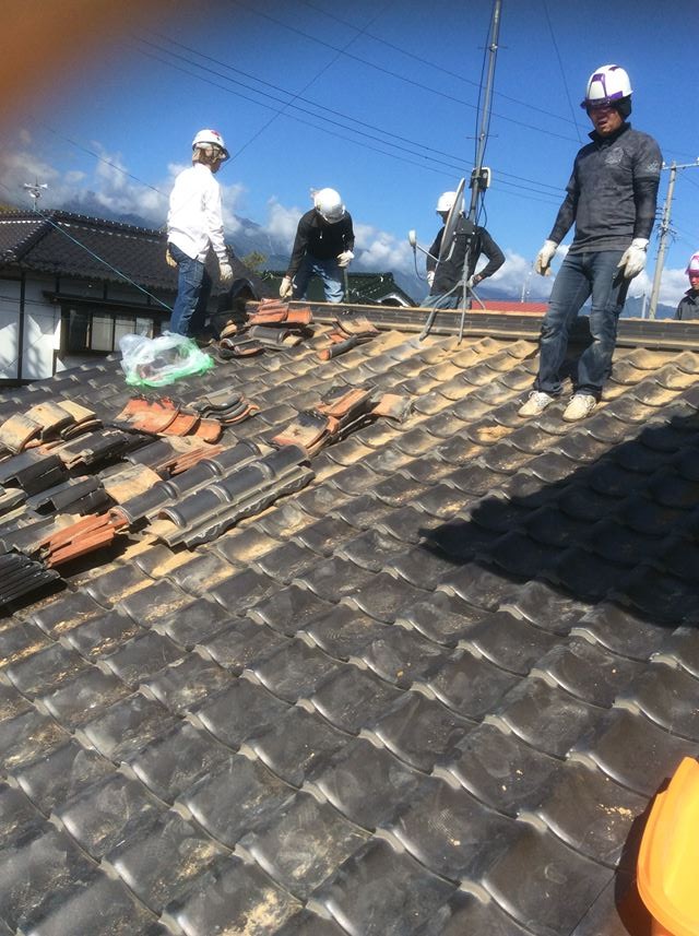 北安曇郡池田町S邸瓦おろし