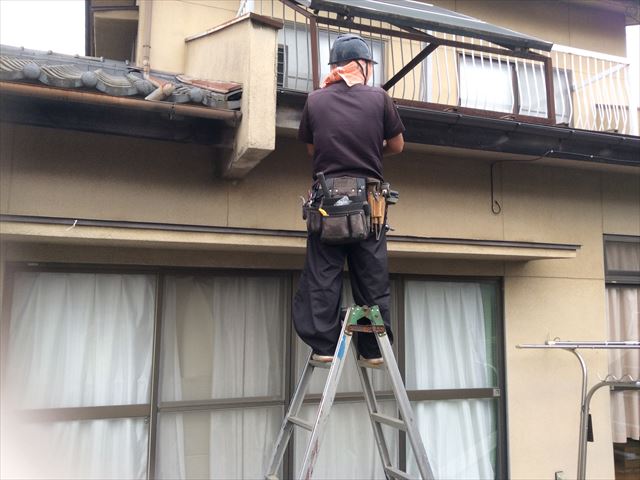 塩尻市広丘雨樋交換