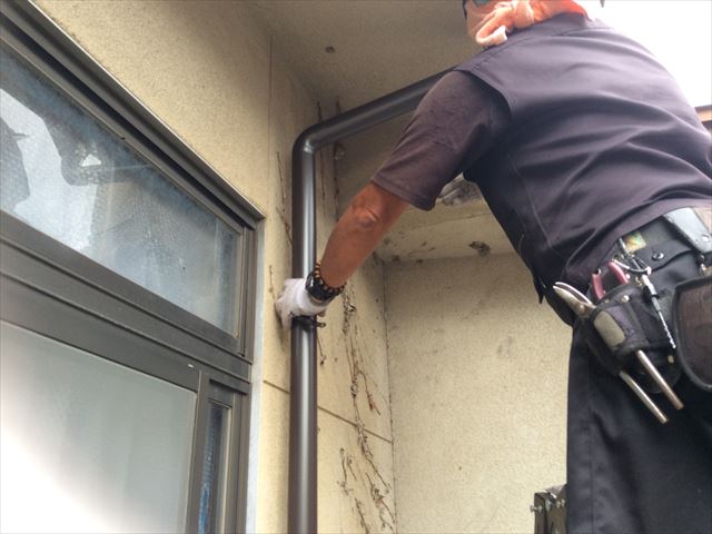 塩尻市広丘雨樋交換