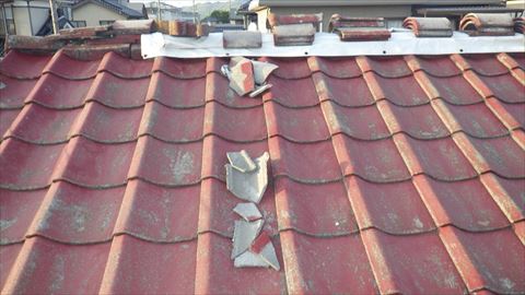 セメント瓦葺き直し