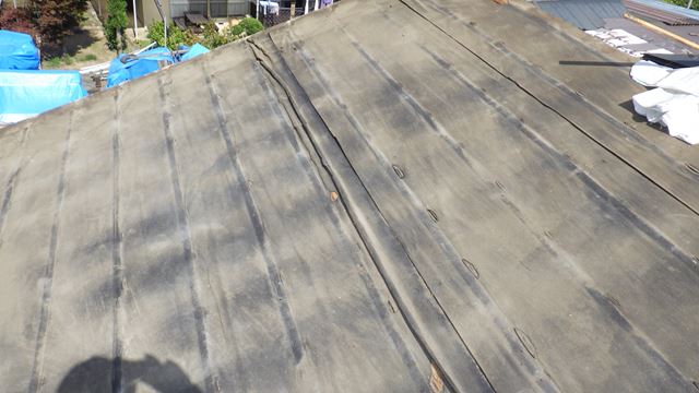 松本市中山屋根葺き替え瓦おろし