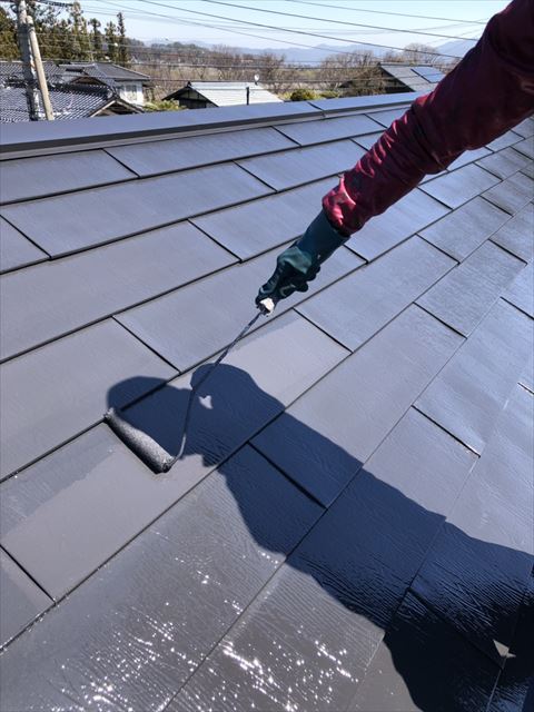 松本市波田F邸屋根塗装