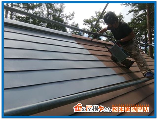 原村別荘屋根塗装