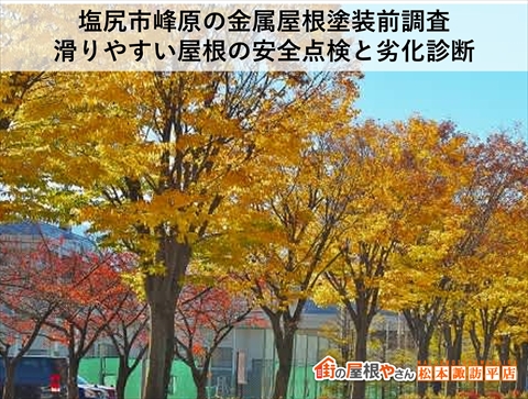 塩尻市金属屋根塗装下見現地調査