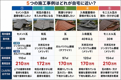 安曇野市の屋根葺き替え施工事例5選｜瓦から金属屋根を選んだ理由2