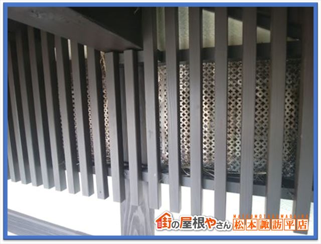 安曇野市鳥よけネット設置