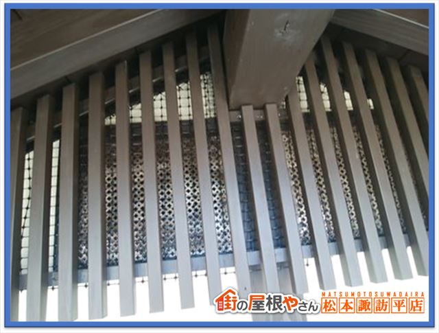 安曇野市鳥よけネット設置